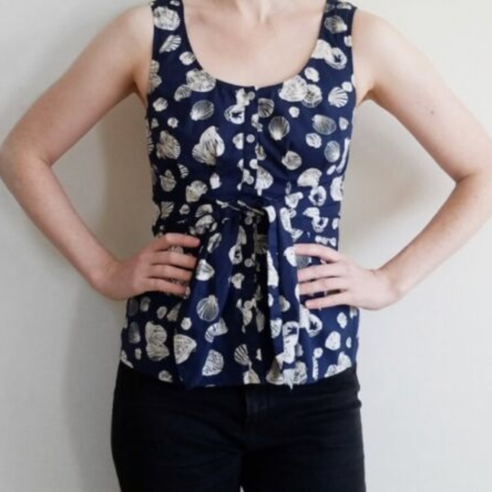 Anthropologie Edme & Esyllte seashell blouse sz 6
